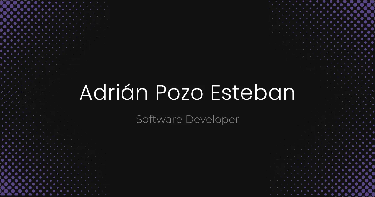 Adrián Pozo — desarrollador web freelance en España
